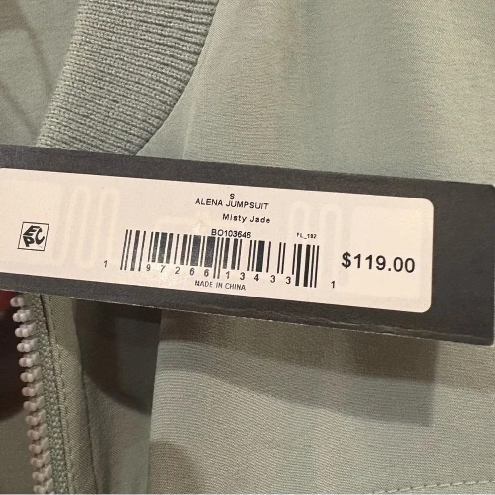 Steve Madden $119 Alena Jumpsuit Misty Jade High Rise Straight Leg Cargo Small - Picture 5 of 12